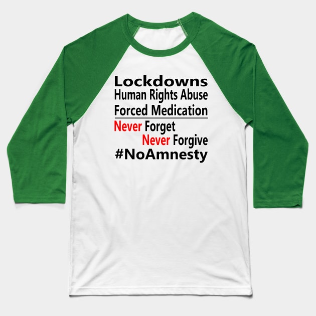 #NoAmnesty Baseball T-Shirt by Perfect Sense